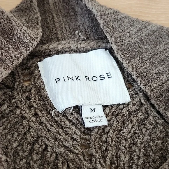 Pink Rose Sweater, Womens Medium - Picture 4 of 6